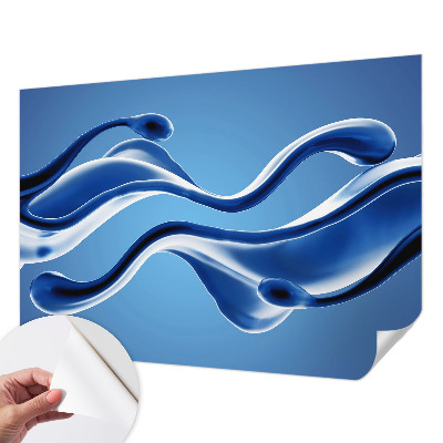 Nursery wall mural with an abstract lightness design