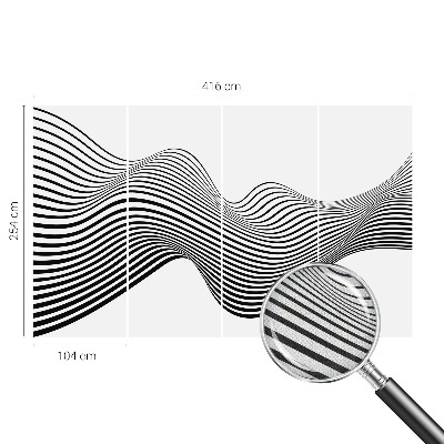 Removable wall mural wallpaper Dynamic abstraction