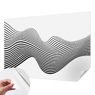 Removable wall mural wallpaper with a dynamic abstract design