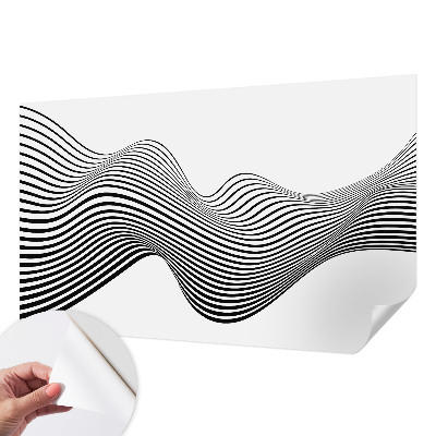 Removable wall mural wallpaper with a dynamic abstract design