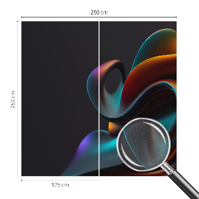 Baby room wall mural with a colorful swirl design