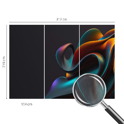 Baby room wall mural with a colorful swirl design