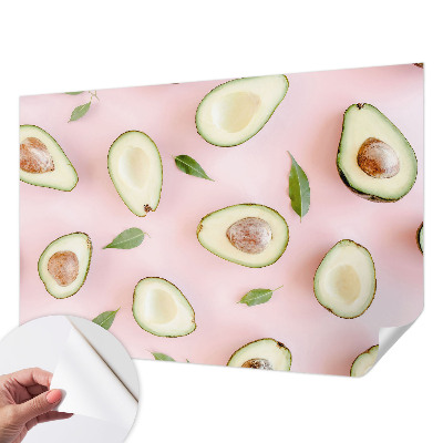 Peel and stick wall mural featuring an avocado composition