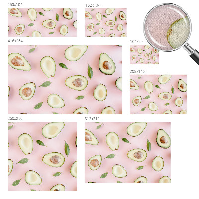 Peel and stick wall mural Avocado composition