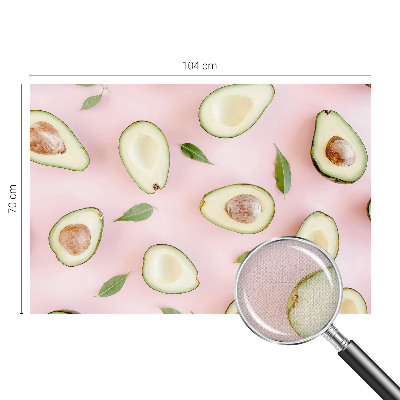 Peel and stick wall mural featuring an avocado composition