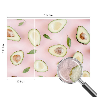 Peel and stick wall mural featuring an avocado composition