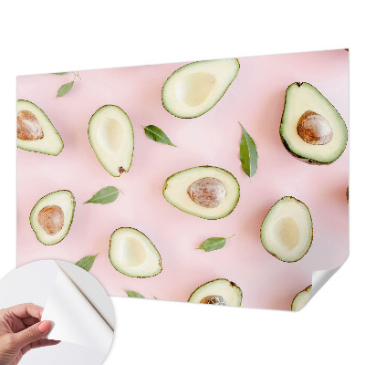 Peel and stick wall mural featuring an avocado composition