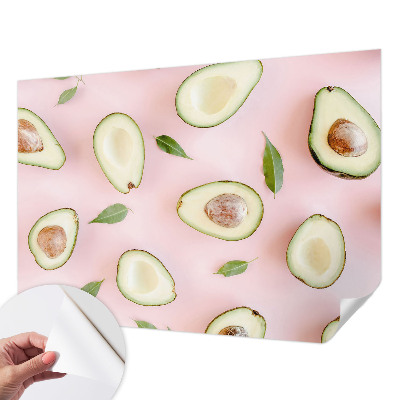 Peel and stick wall mural featuring an avocado composition