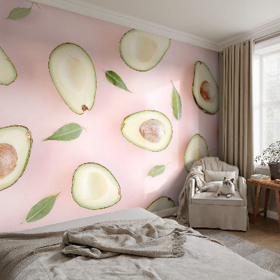 Peel and stick wall mural featuring an avocado composition