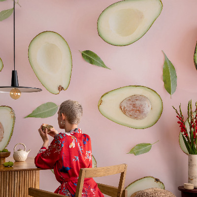 Peel and stick wall mural Avocado composition