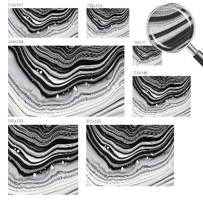 Self-adhesive wall mural with an optical waves design