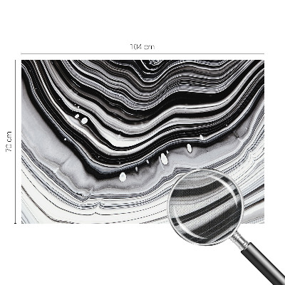 Self-adhesive wall mural with an optical waves design