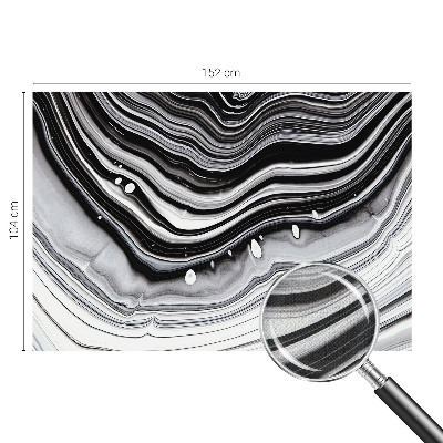 Self-adhesive wall mural with an optical waves design