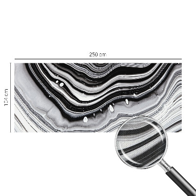 Self-adhesive wall mural with an optical waves design