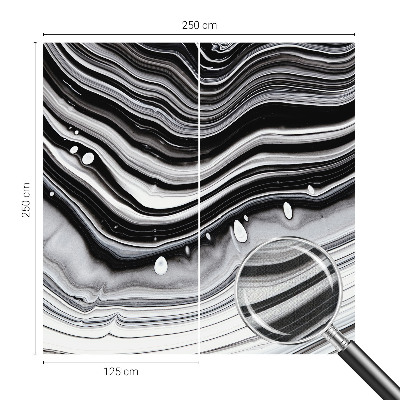 Self-adhesive wall mural with an optical waves design