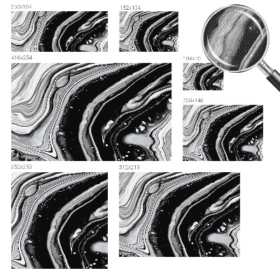 Stick-on wall mural with a monochromatic waves design