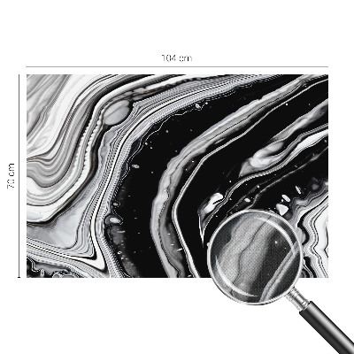 Stick-on wall mural with a monochromatic waves design