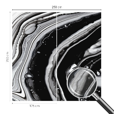 Stick-on wall mural Monochromatic waves