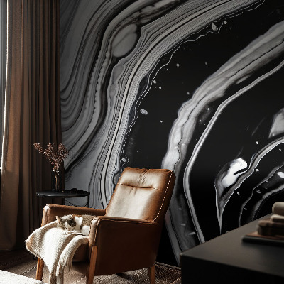 Stick-on wall mural Monochromatic waves
