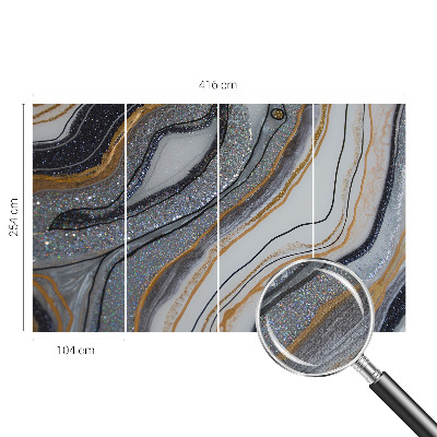 Self-adhesive photo wallpaper with a stone waves design
