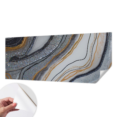 Self-adhesive photo wallpaper with a stone waves design