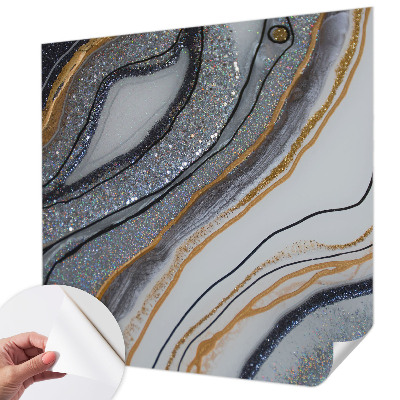 Self-adhesive photo wallpaper with a stone waves design