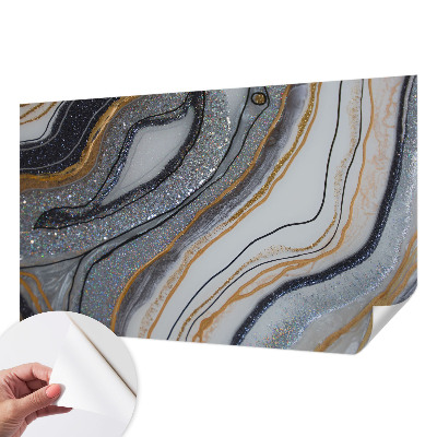 Self-adhesive photo wallpaper with a stone waves design