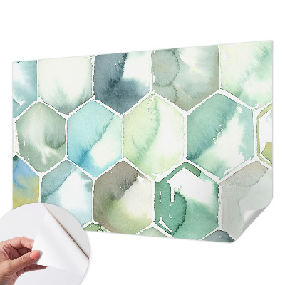 Removable wall mural Pastel hexagons