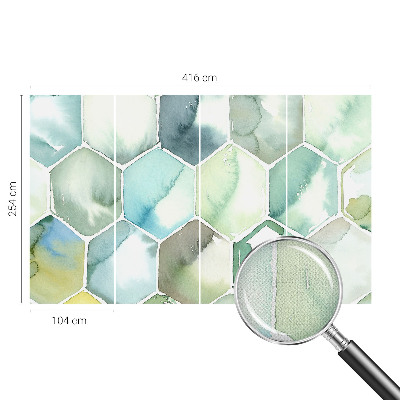Removable wall mural Pastel hexagons