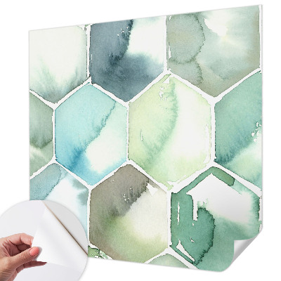 Removable wall mural Pastel hexagons