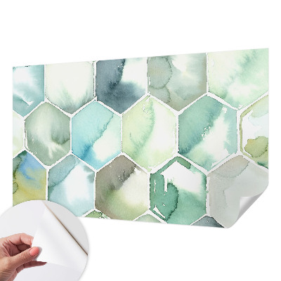 Removable wall mural Pastel hexagons