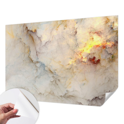 Peel and stick wall mural for bedroom featuring a colorful landscape