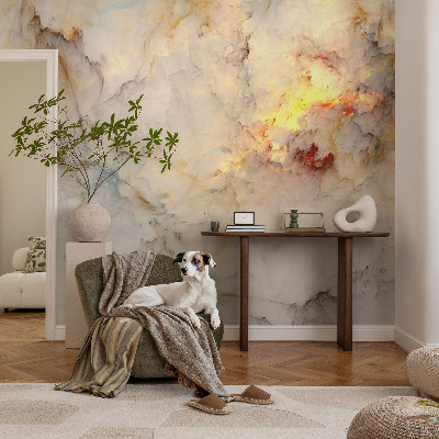 Peel and stick wall mural for bedroom featuring a colorful landscape