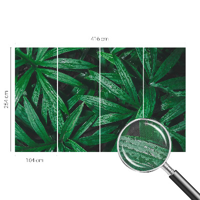 Peel and stick wall mural for kids' room with a natural greenery design