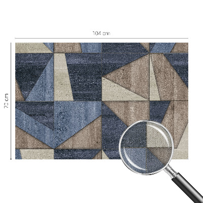 Nursery wall mural with geometric patterns