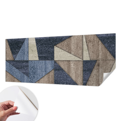 Nursery wall mural with geometric patterns