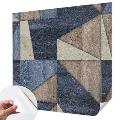 Nursery wall mural with geometric patterns