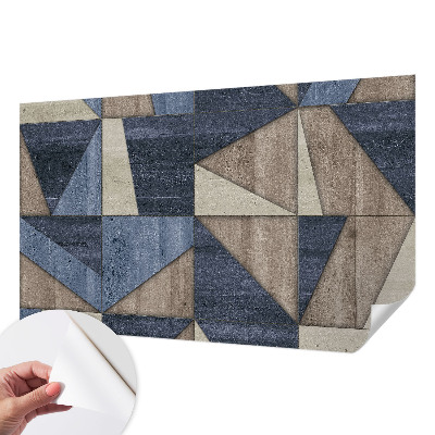 Nursery wall mural with geometric patterns