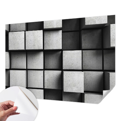 3D wall mural Geometric cubes