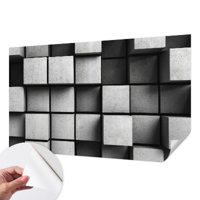 3D wall mural Geometric cubes