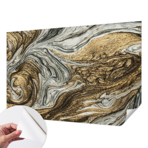 Baby room wall mural with abstract swirls