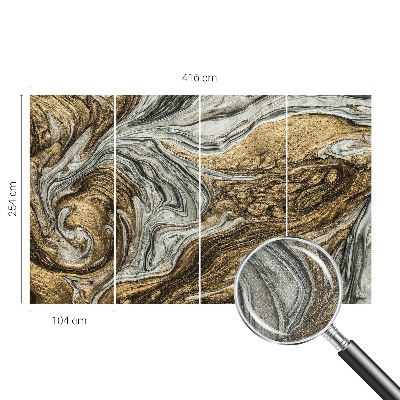 Baby room wall mural with abstract swirls