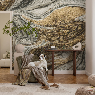 Baby room wall mural with abstract swirls