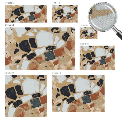 Children's wall mural Rustic stones
