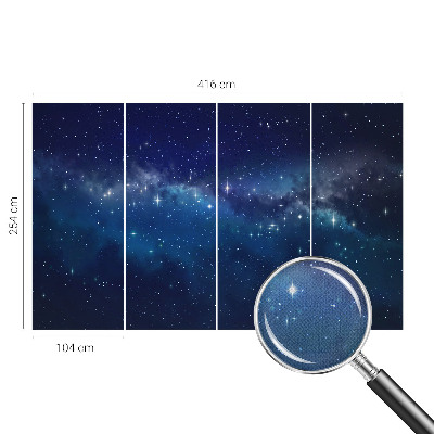 Peel and stick wall mural featuring a Starry Night design
