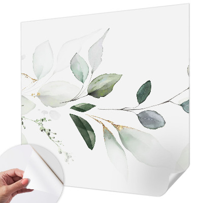 Self-adhesive wall mural Green leaves