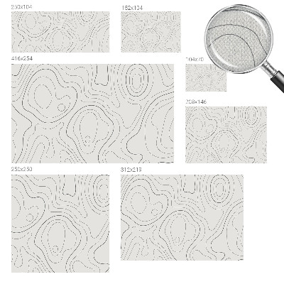 Peel and stick wallpaper mural with fluid lines design