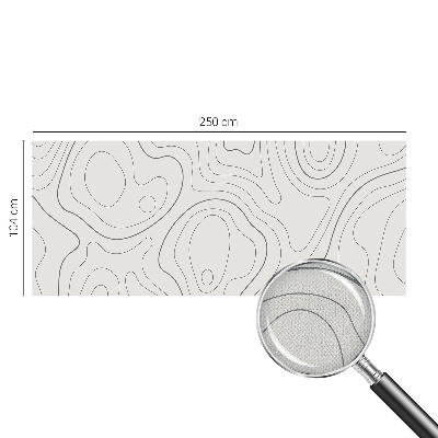 Peel and stick wallpaper mural with fluid lines design