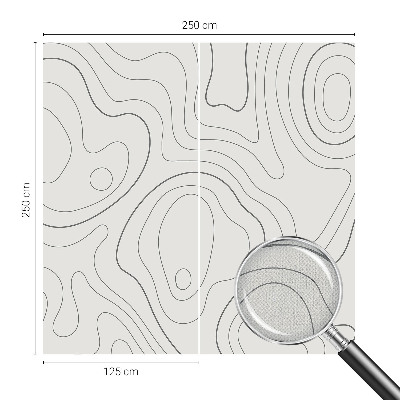 Peel and stick wallpaper mural with fluid lines design