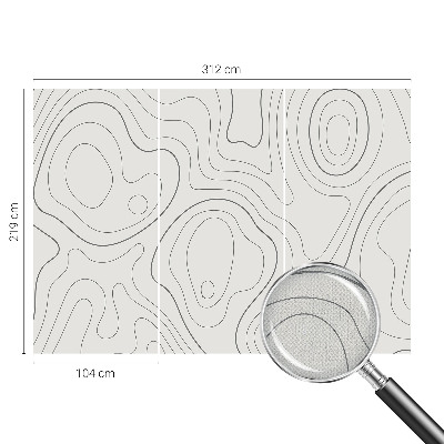 Peel and stick wallpaper mural with fluid lines design